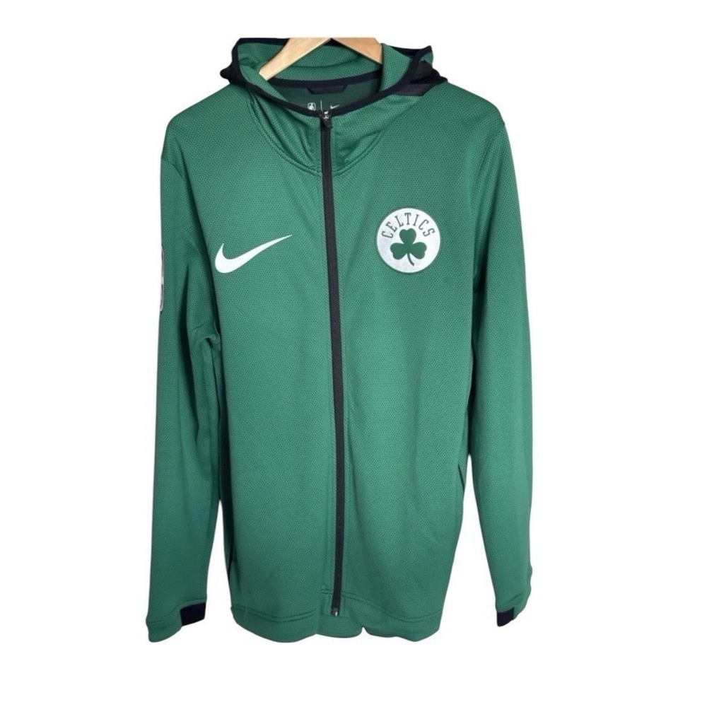 Nike Boston Celtics NBA Warm Up Showtime Jacket Therma Flex Full Zip Large Green